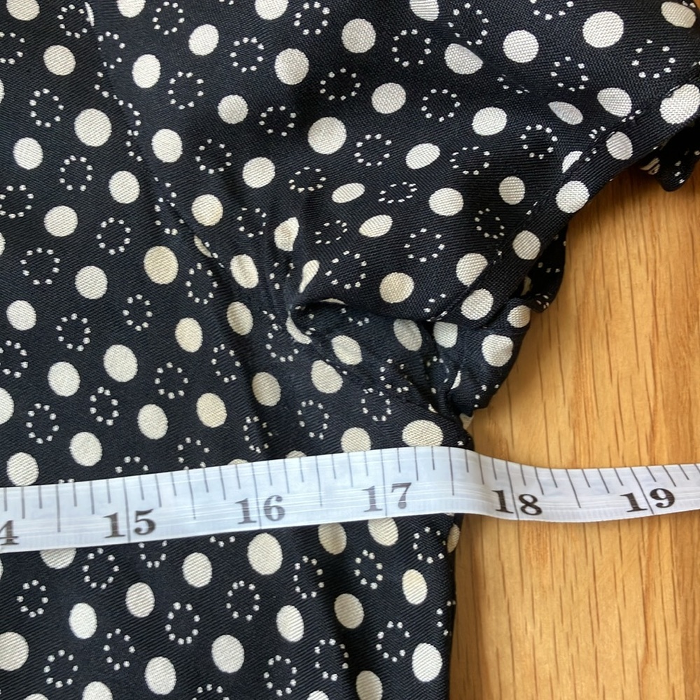 J. Crew Silk Wrap Polka-Dot Dress Black/White Size 4 - Picture 15 of 16